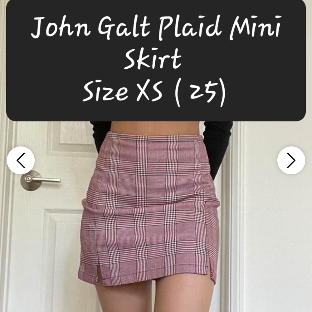 🚨 2 for $10 John Galt Plaid Mini Skirt